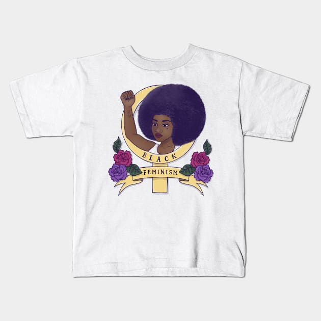 Black Feminism Kids T-Shirt by @isedrawing